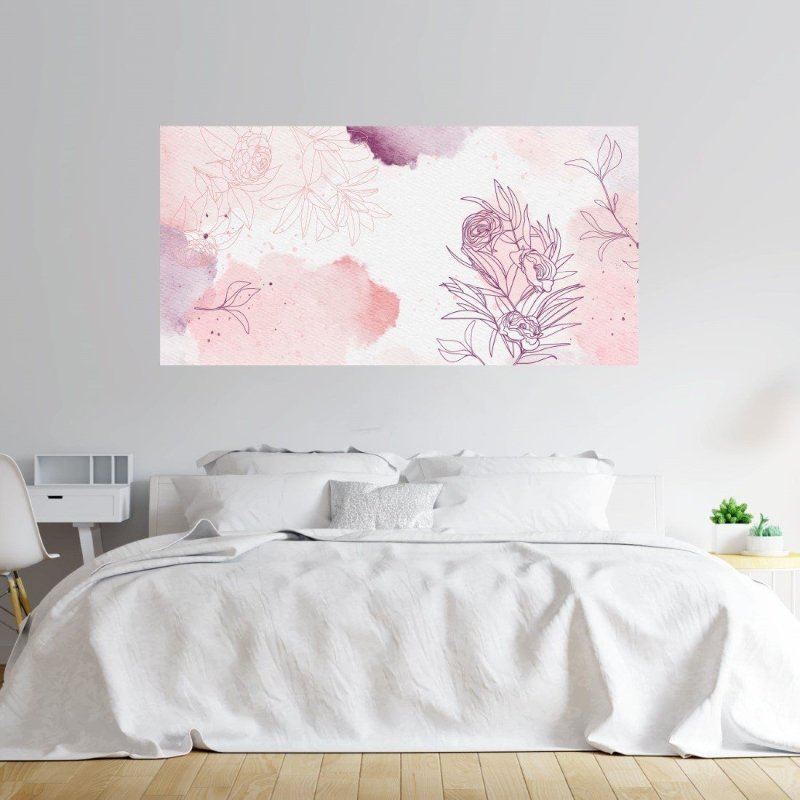 Painel Fotográfico Floral Aquarela Abstrato N015288 - Papel na Parede