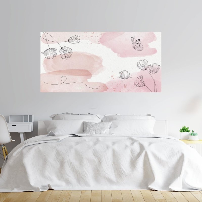 Painel Fotográfico Floral Aquarela N010296 - Papel na Parede