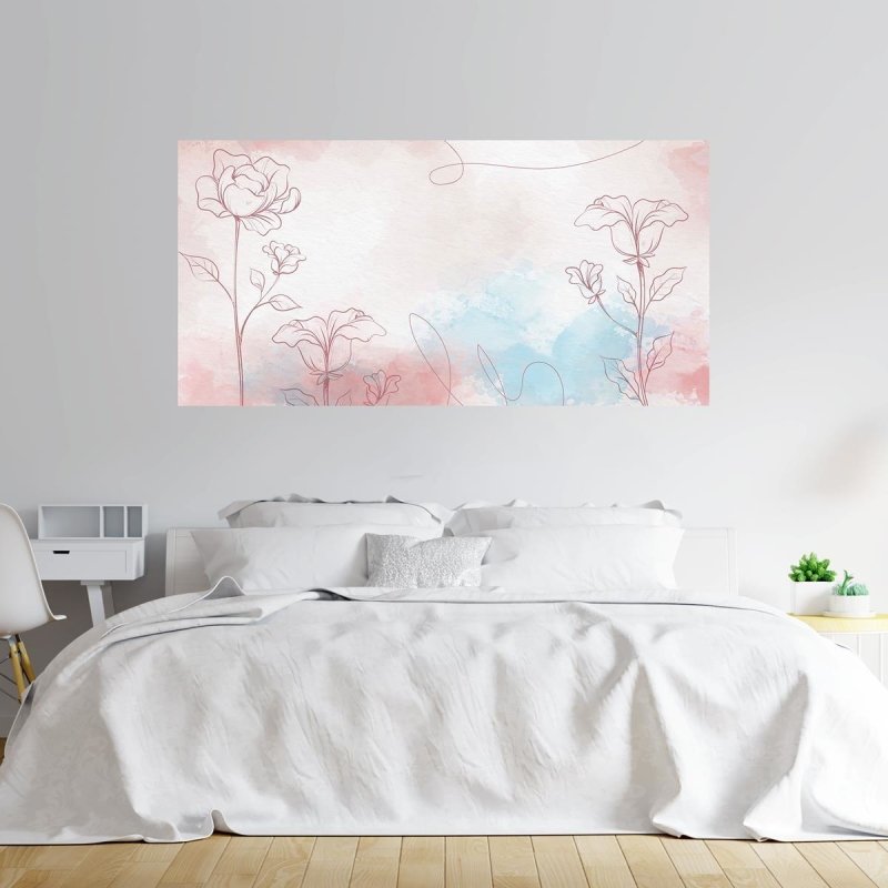 Painel Fotográfico Floral Aquarela N010300 - Papel na Parede