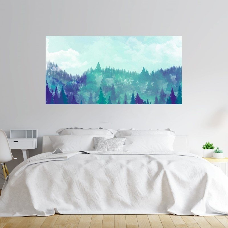 Painel Fotográfico Floresta Aquarela N015276 - Papel na Parede