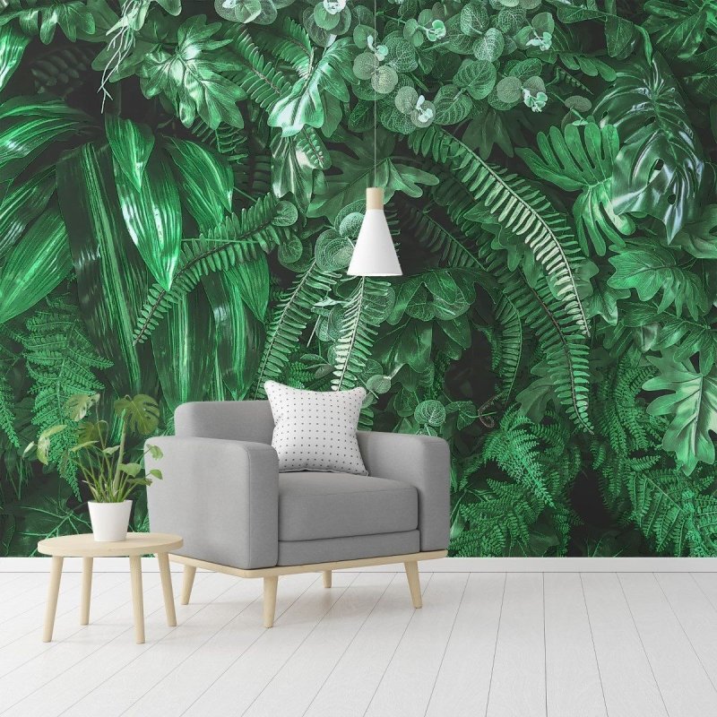 Painel Fotográfico Folhas Tropicais N016116 - Papel na Parede