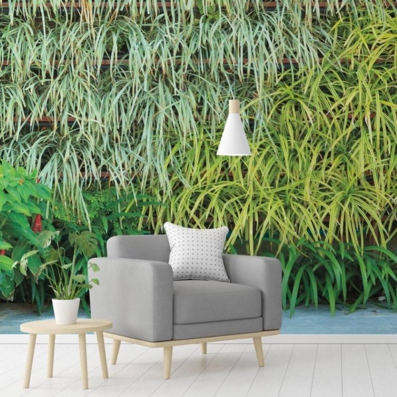 Painel Fotográfico Jardim Vertical Folhas Verdes N017143 - Papel na Parede