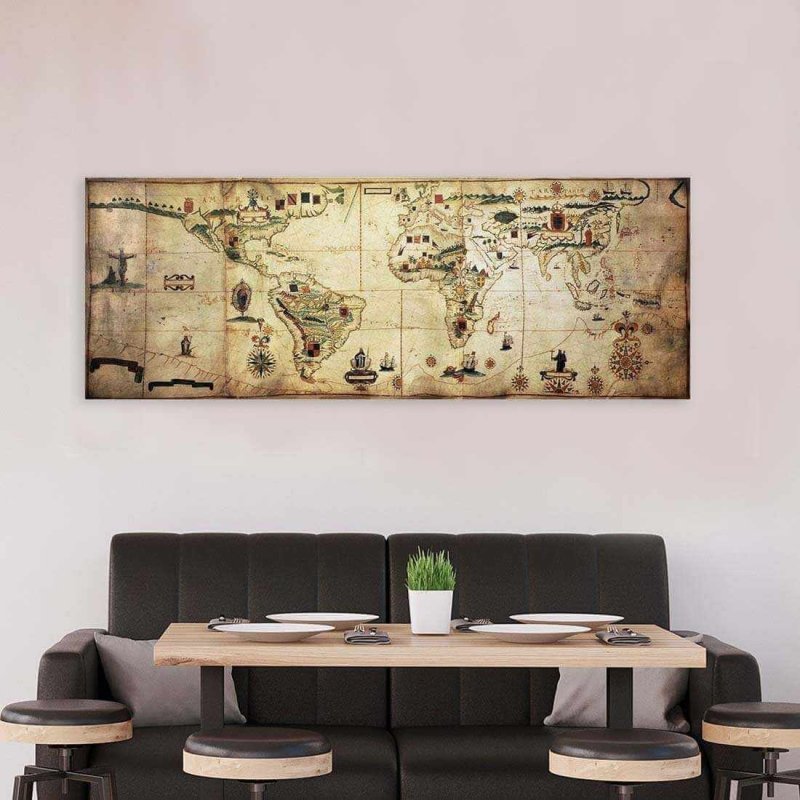 Painel Fotográfico Mapa mundi Antigo - Papel na Parede