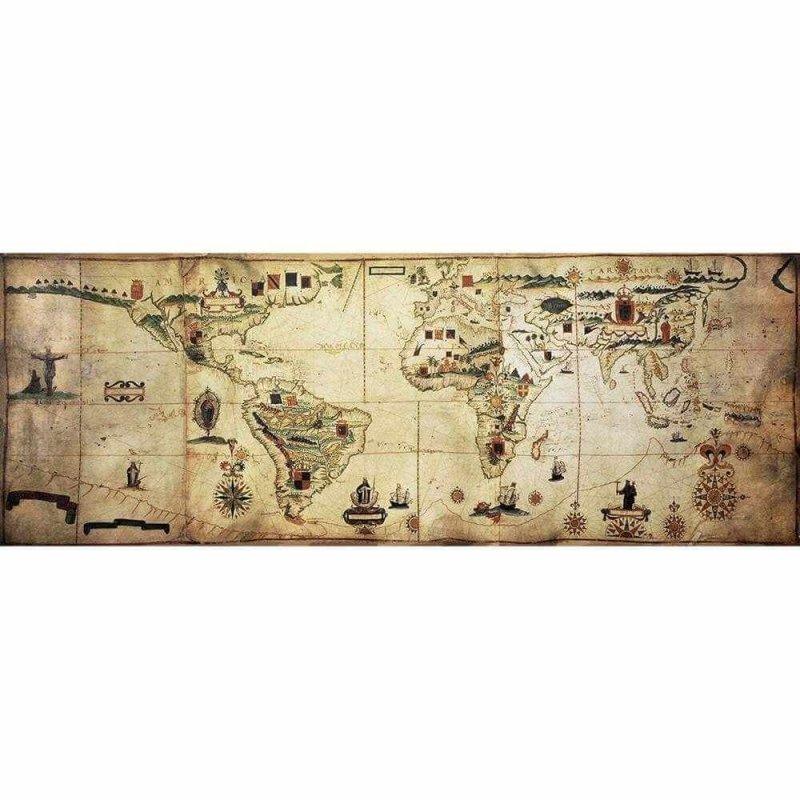 Painel Fotográfico Mapa mundi Antigo - Papel na Parede