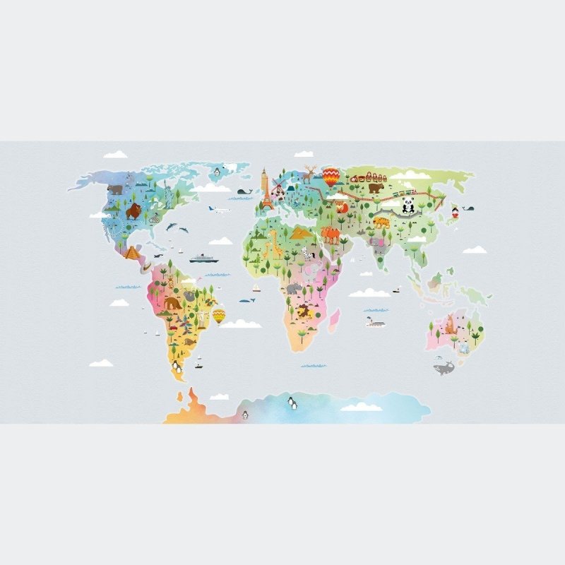 Painel Fotográfico Mapa Mundi N016121 - Papel na Parede