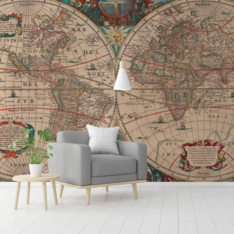 Painel Fotográfico Mapa Mundi N016128 - Papel na Parede