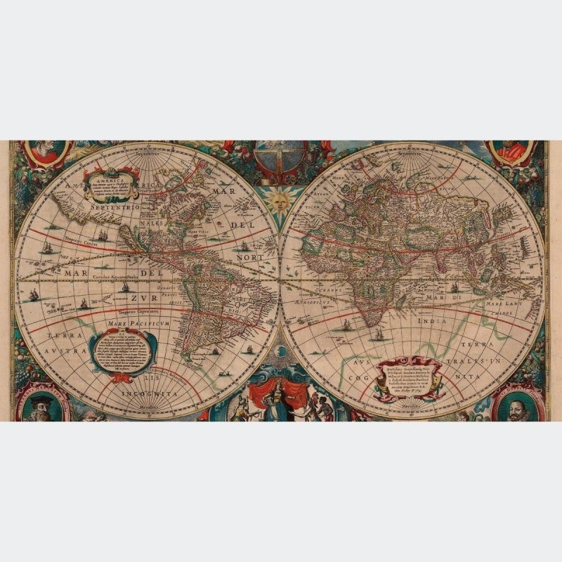 Painel Fotográfico Mapa Mundi N016128 - Papel na Parede