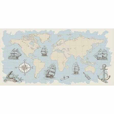 Painel Fotográfico Mapa Mundi Vintage 641714248 - Papel na Parede