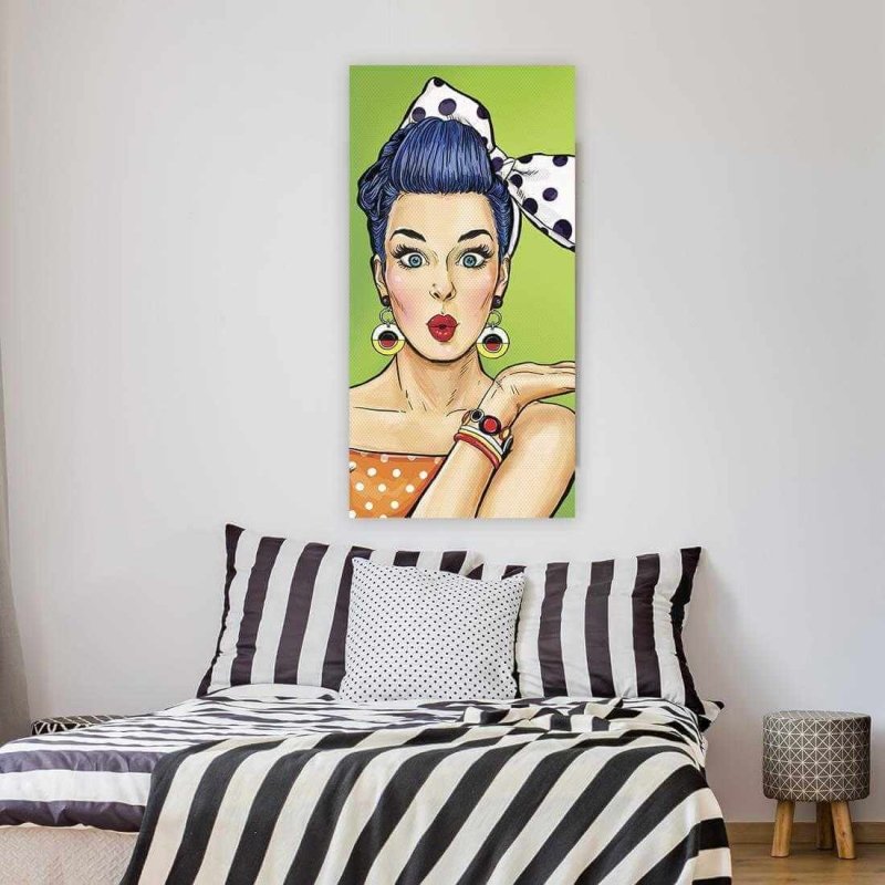 Painel Fotográfico Menina pop Art - Papel na Parede