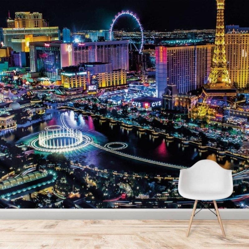 Painel Fotográfico Noite em Las Vegas N017144 - Papel na Parede