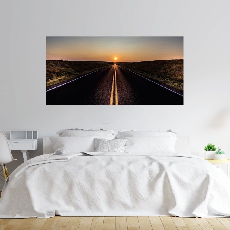 Painel Fotográfico Paisagem Estrada Ao Por Do Sol N016120 - Papel na Parede