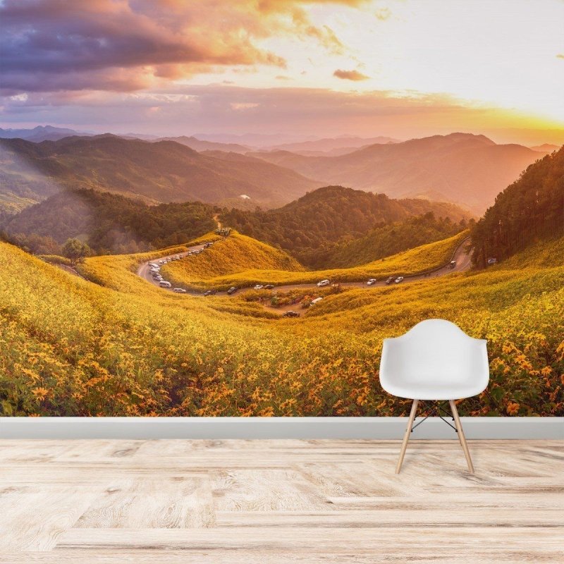 Painel Fotográfico Paisagem Montanhas N016131 - Papel na Parede