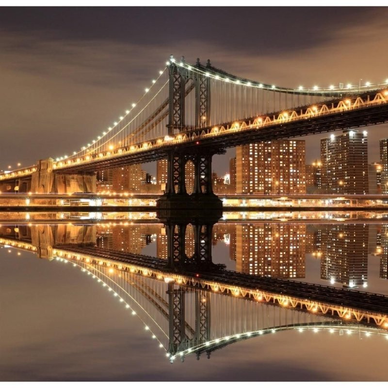 Painel Fotográfico Ponte Nova York N012179 - Papel na Parede