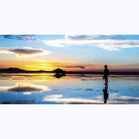 Painel Fotográfico Pôr do Sol em Uyuni - Papel na Parede