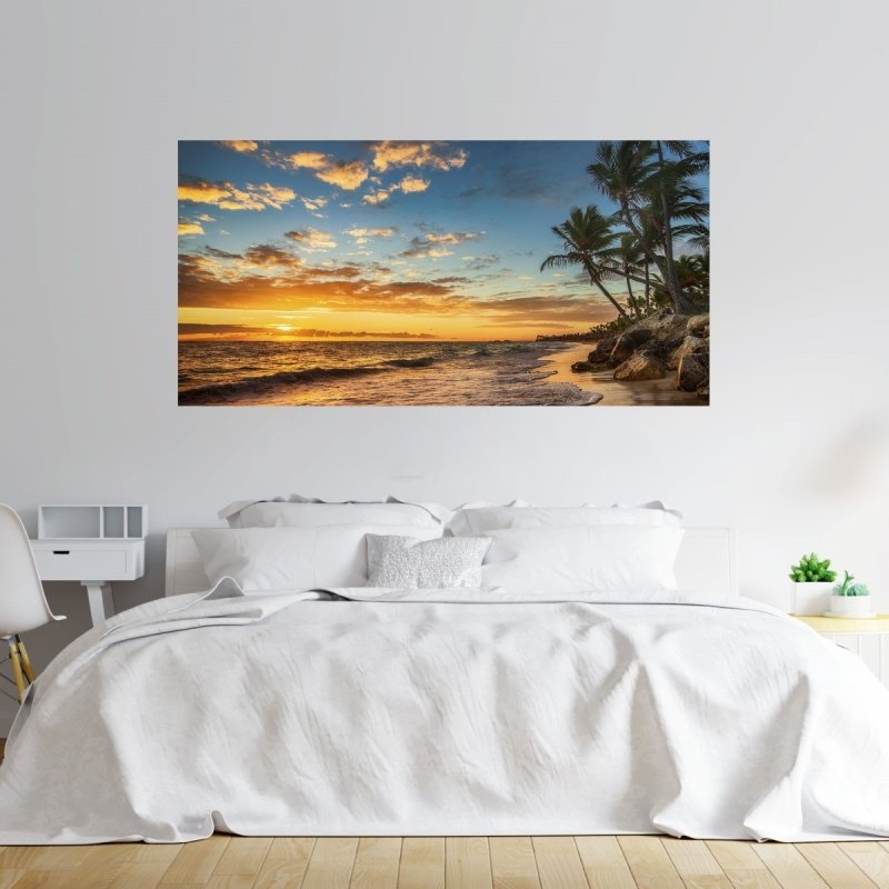 Painel Fotográfico Praia ao Por do Sol N012192 - Papel na Parede