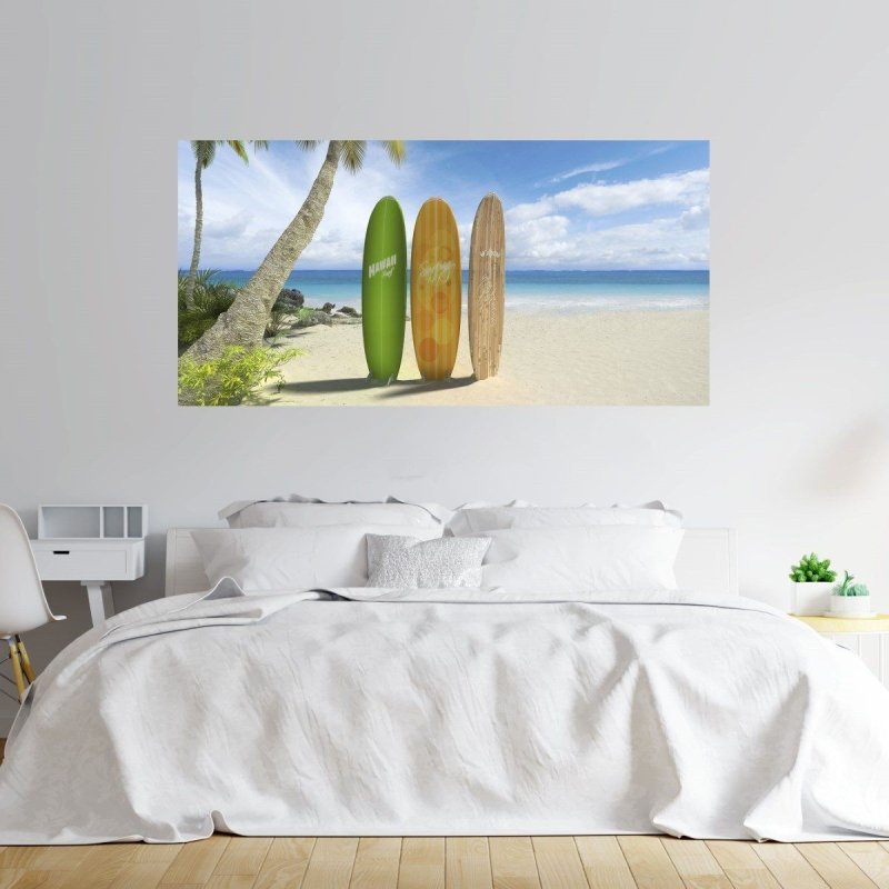 Painel Fotográfico Pranchas de Surf na Praia N012189 - Papel na Parede