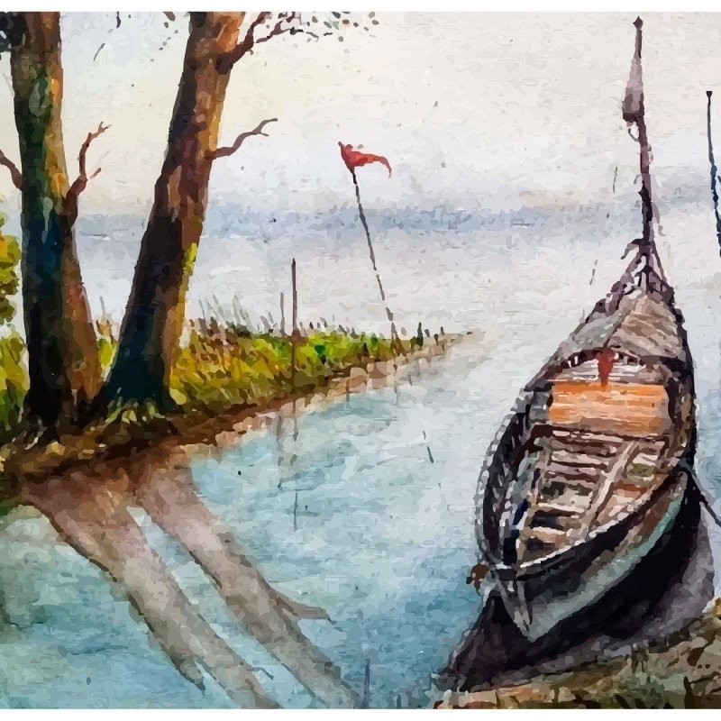 Painel Fotográfico Quadro Vintage Barcos N015295 - Papel na Parede