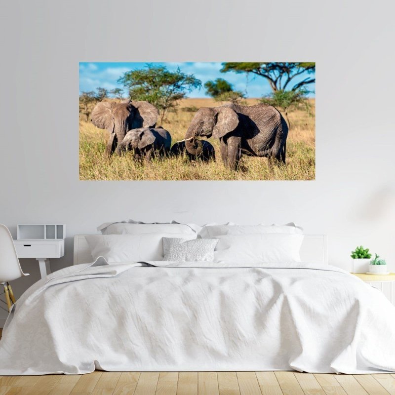 Painel Fotográfico Savana Elefantes N014290 - Papel na Parede