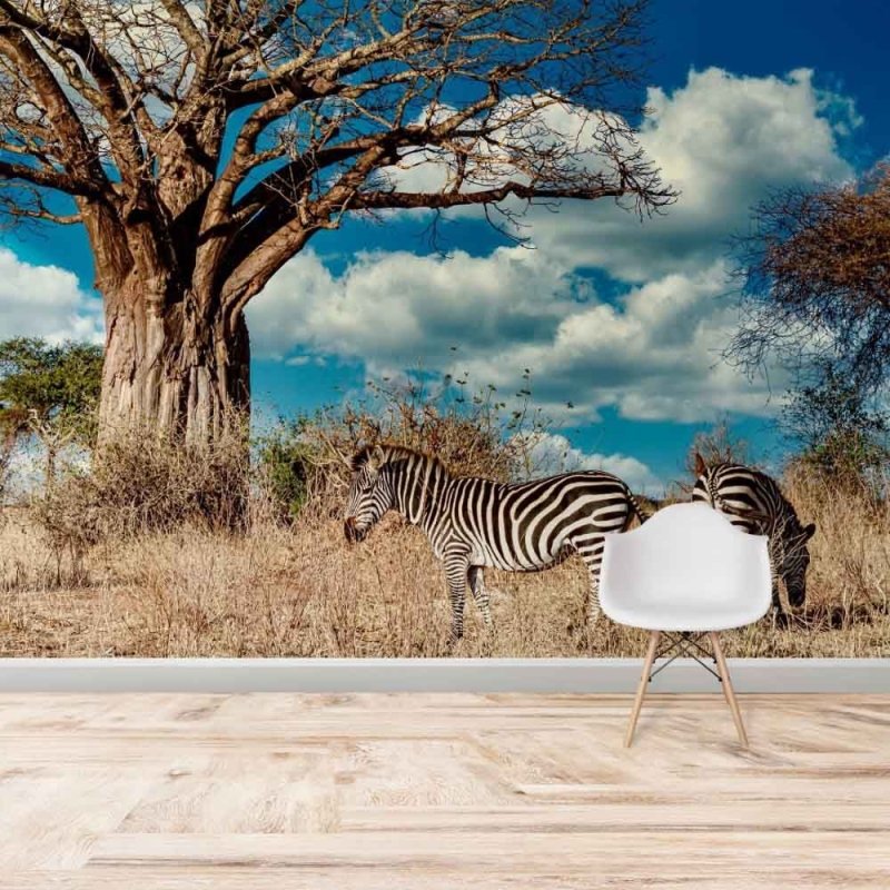 Painel Fotográfico Savana Zebras N014285 - Papel na Parede