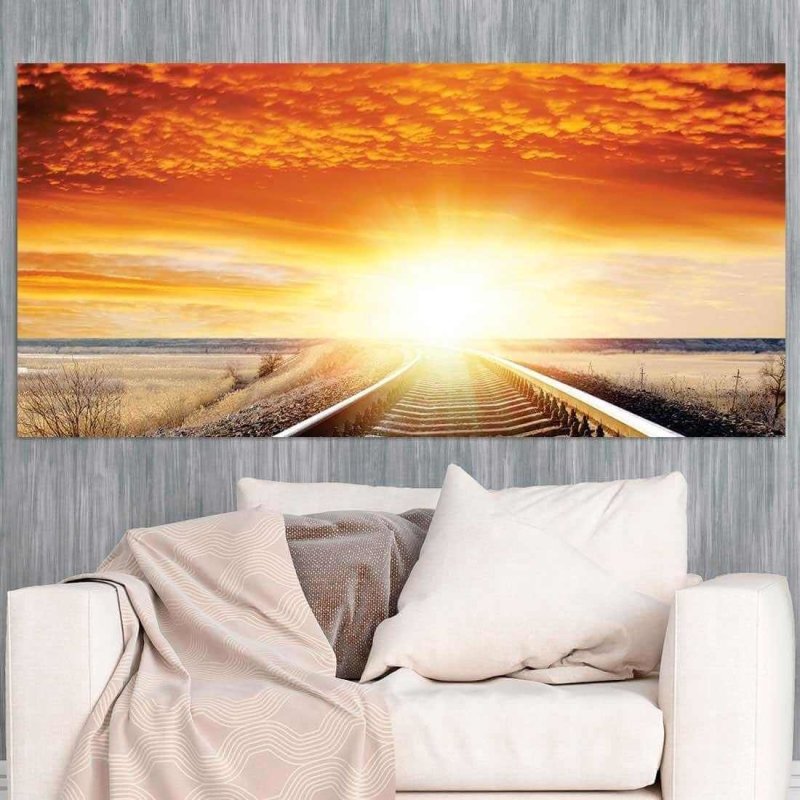 Painel Fotográfico Trilho ao Pôr do Sol - Papel na Parede