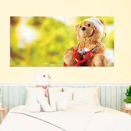 Painel Fotográfico Urso urso Teddy Médico - Papel na Parede