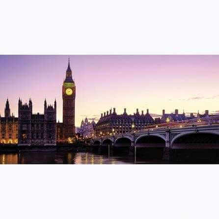 Painel Fotográfico Vista do Big Ben e Casa do Parlamento Londres - Papel na Parede