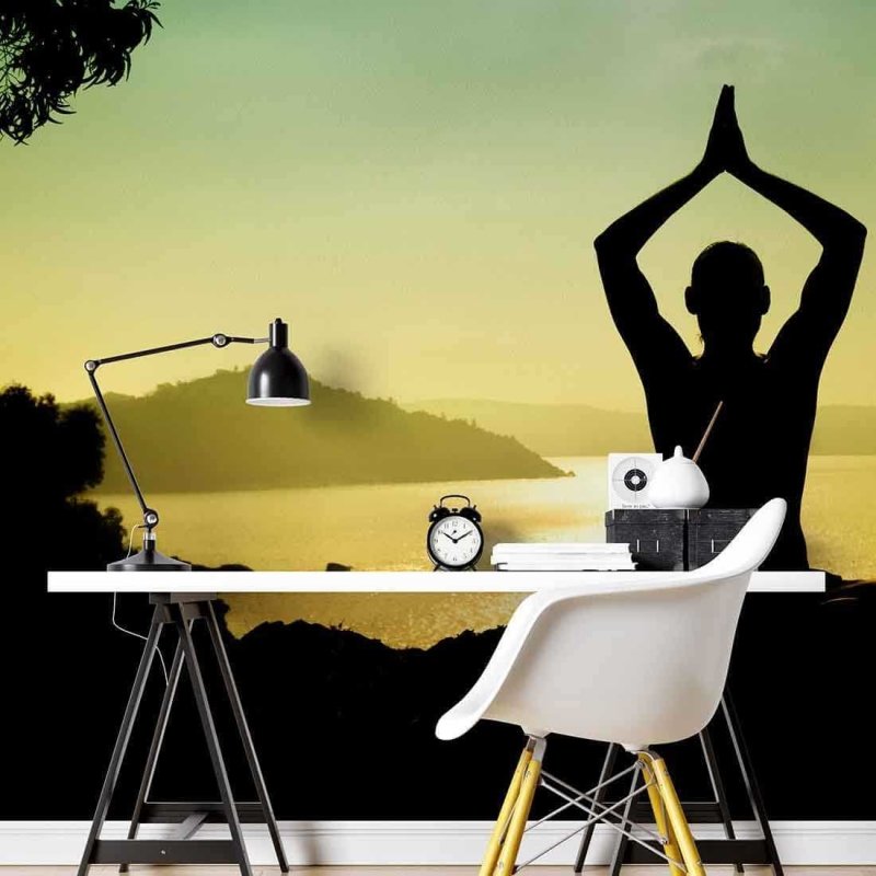 Painel Fotográfico Yoga na India - Papel na Parede