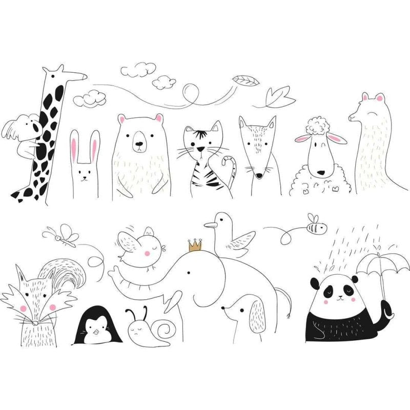 Painel Infantil Animais Divertidos PA03149 - Papel na Parede