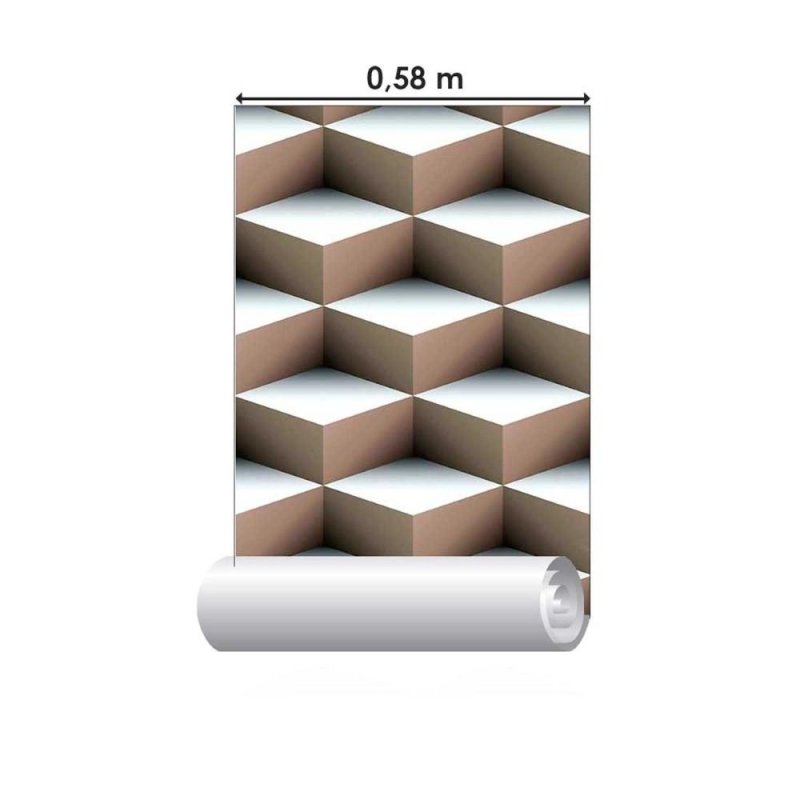 Papel de Parede Adesivo 3D Geométrico N011091 - Papel na Parede