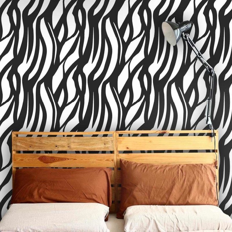 Papel de Parede Adesivo Abstrato Branco e Preto 6 - Papel na Parede