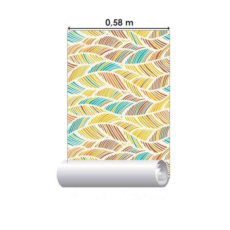 Papel de Parede Adesivo Abstrato Colorido N013014 - Papel na Parede