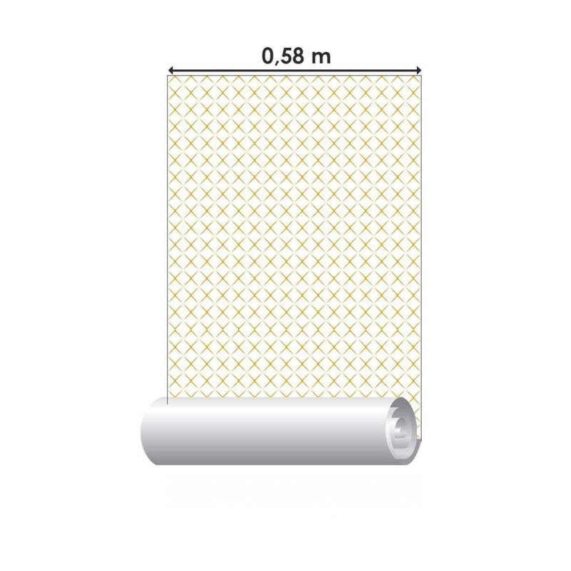 Papel de Parede Adesivo Abstrato Dourado N03019 - Papel na Parede