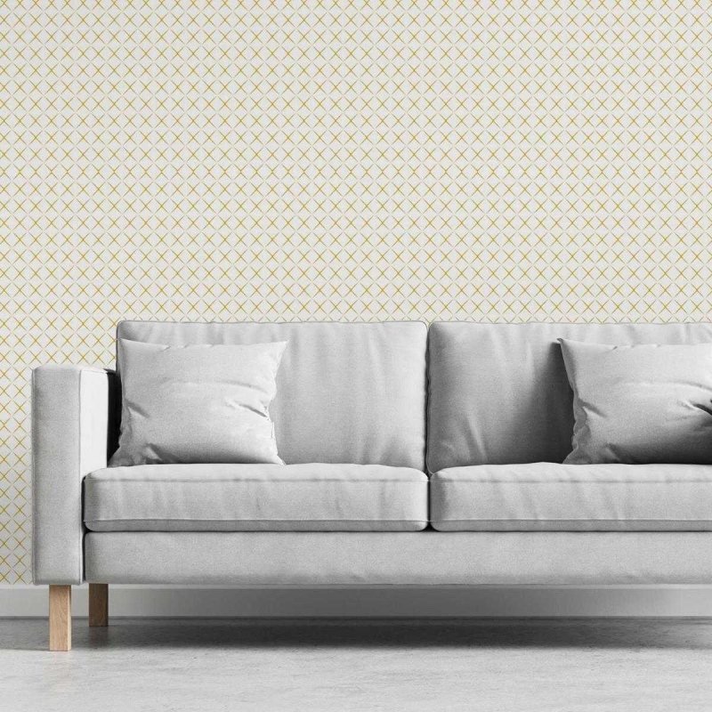 Papel de Parede Adesivo Abstrato Dourado N03019 - Papel na Parede