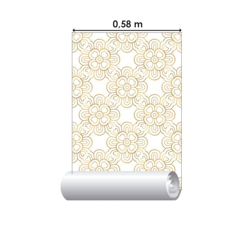 Papel de Parede Adesivo Abstrato Floral Luxury N013138 - Papel na Parede