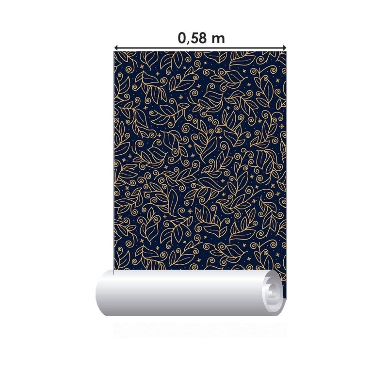 Papel de Parede Adesivo Abstrato Folhas Luxury N013136 - Papel na Parede