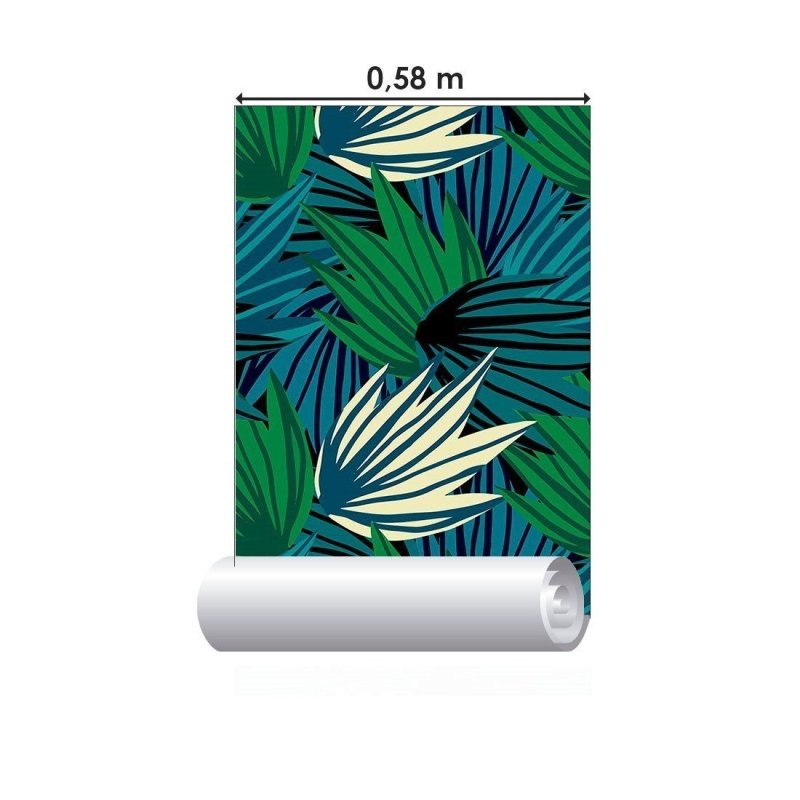 Papel de Parede Adesivo Abstrato Folhas N013242 - Papel na Parede