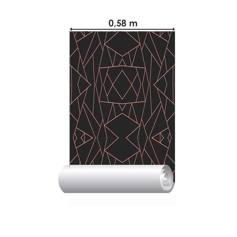 Papel de Parede Adesivo Abstrato Geométrico Rosa N05226 - Papel na Parede