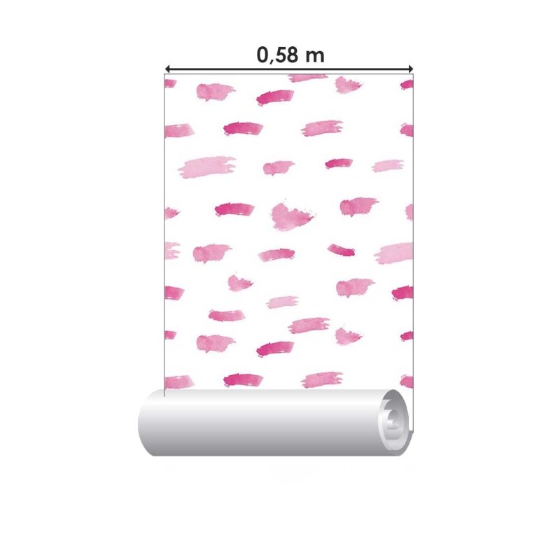 Papel de Parede Adesivo Abstrato Rosa N018054 - Papel na Parede