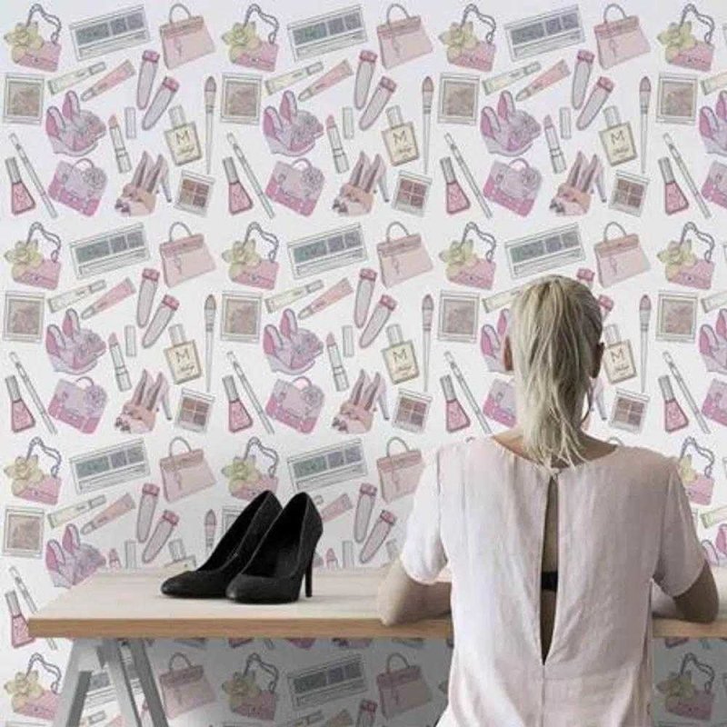 Papel de Parede Adesivo Acessórios Fashion Feminino 100947955 - Papel na Parede
