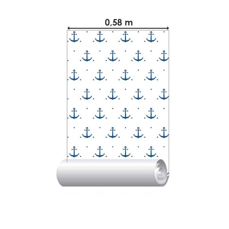 Papel de Parede Adesivo Âncoras Poá N011010 - Papel na Parede