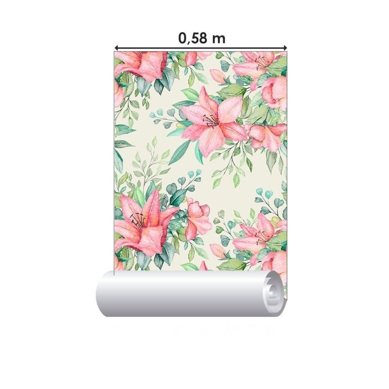 Papel de Parede Adesivo Aquarela Floral N012146 - Papel na Parede