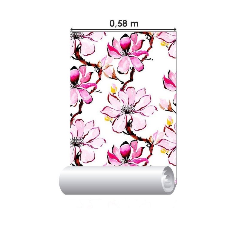 Papel de Parede Adesivo Aquarela Floral N014209 - Papel na Parede