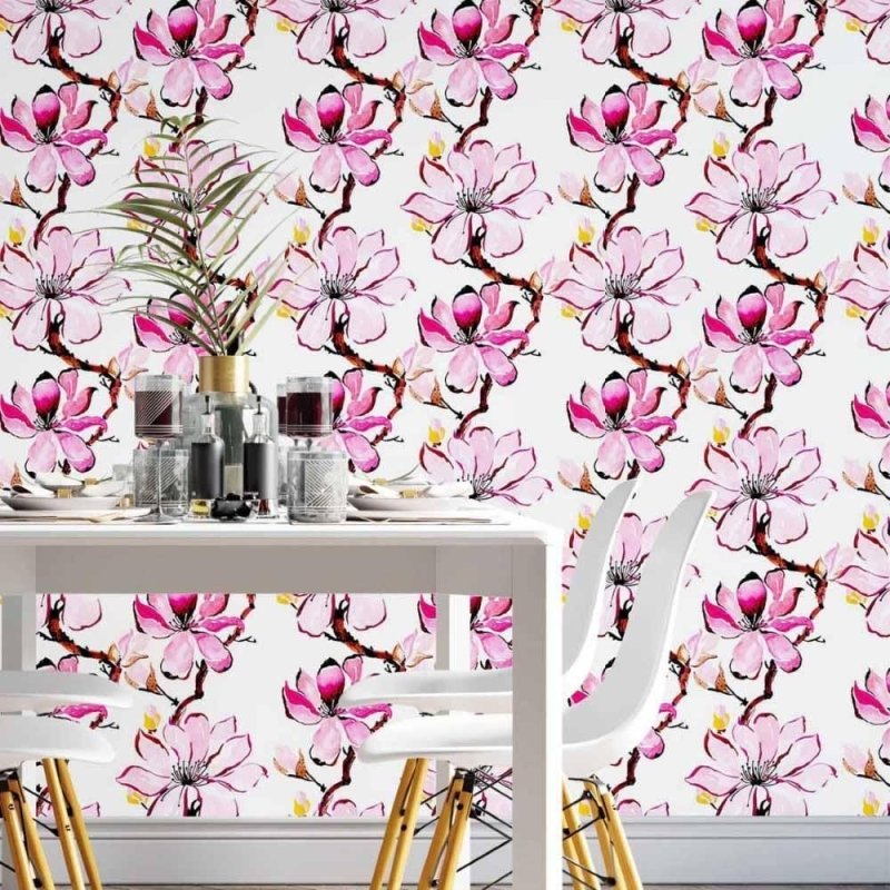 Papel de Parede Adesivo Aquarela Floral N014209 - Papel na Parede