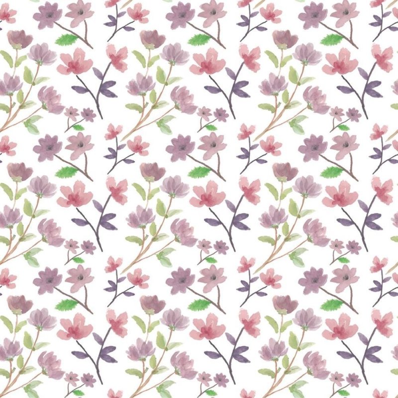 Papel de Parede Adesivo Aquarela Floral Verão N08027 - Papel na Parede