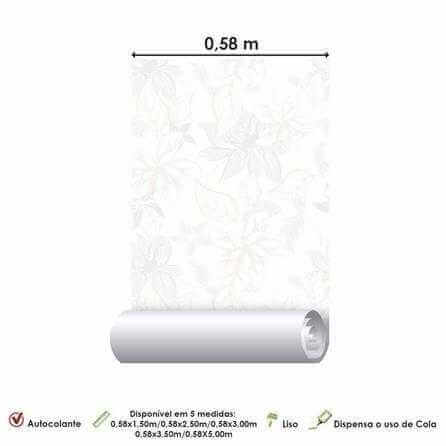 Papel de Parede Adesivo Arabesco Floral 290756801 - Papel na Parede