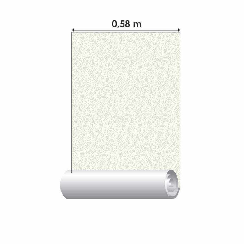 Papel de Parede Adesivo Arabesco Floral N02003 - Papel na Parede