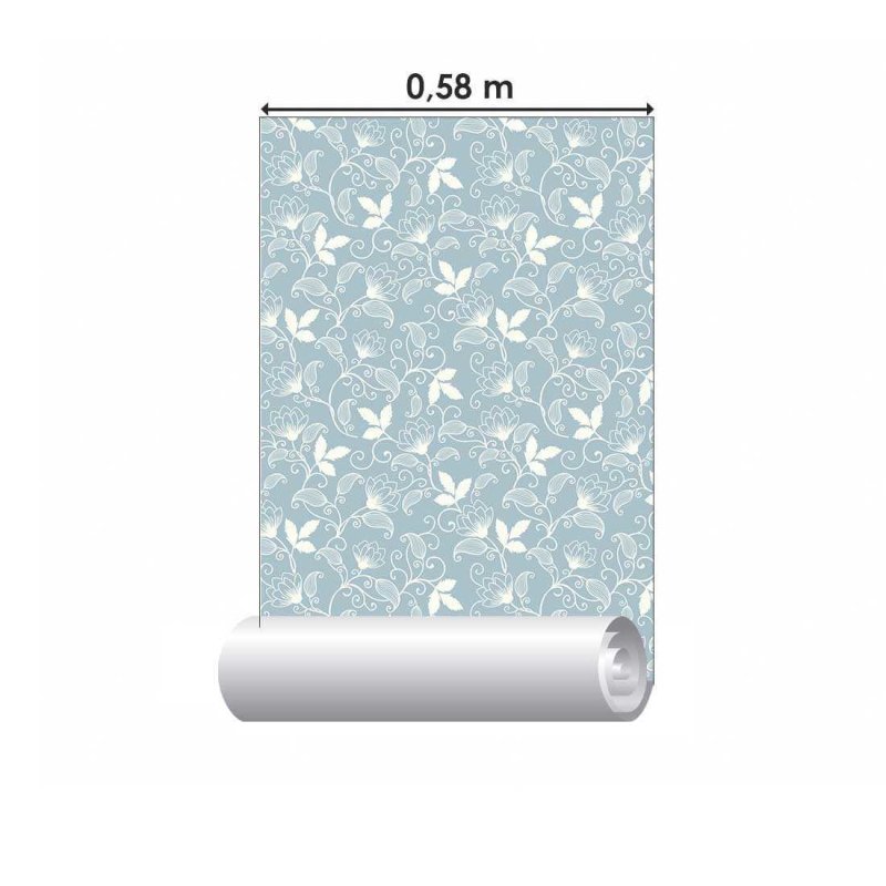 Papel de Parede Adesivo Arabesco Floral N02275 - Papel na Parede