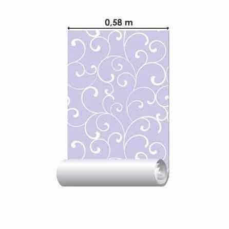 Papel de Parede Adesivo Arabesco Roxo 150460724 - Papel na Parede