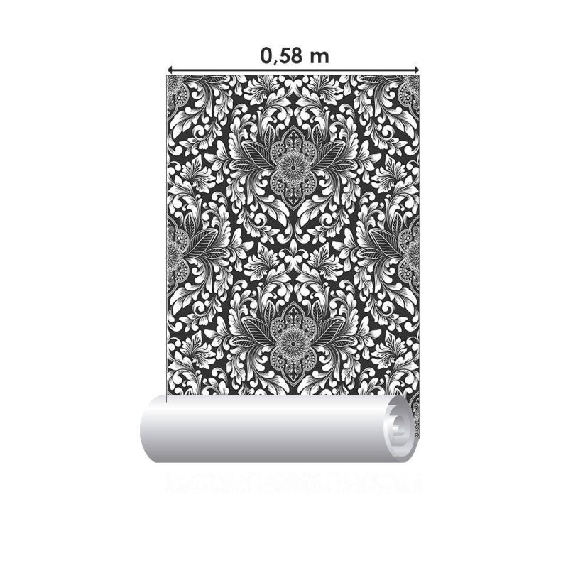 Papel de Parede Adesivo Arabescos Classico N015035 - Papel na Parede