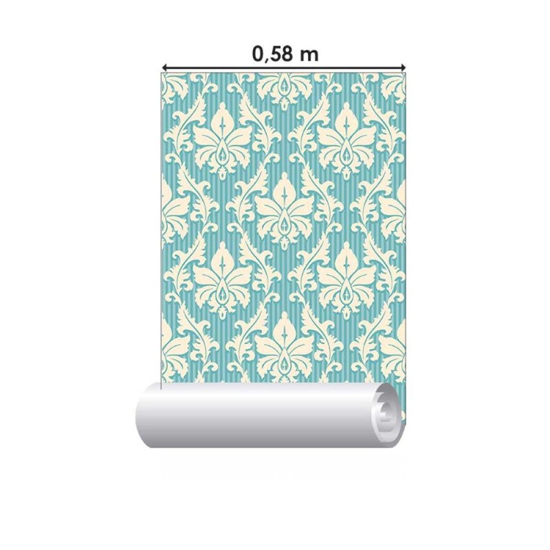 Papel de Parede Adesivo Arabescos Floral N011005 - Papel na Parede